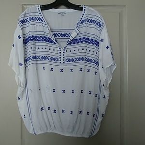 Lucky Brand Short Sleeve Dolman Blouse